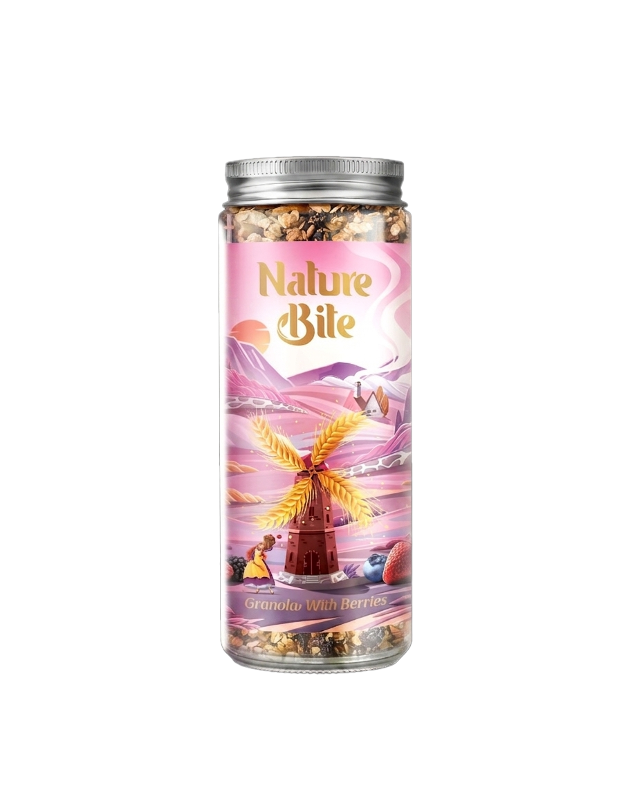 Berry granola jar