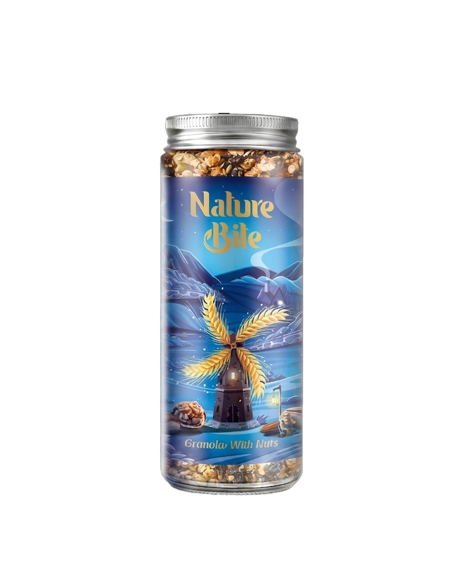 Nuts granola jar